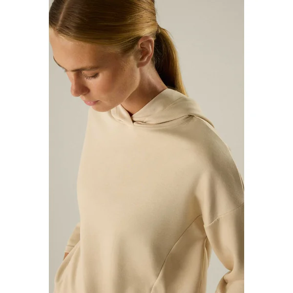 Sweat de sport à capuche beige
