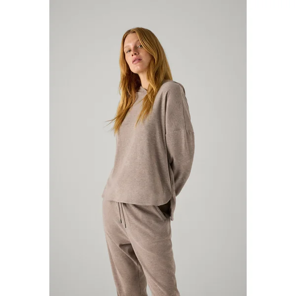 Sweat thermique intérieur peluche marron