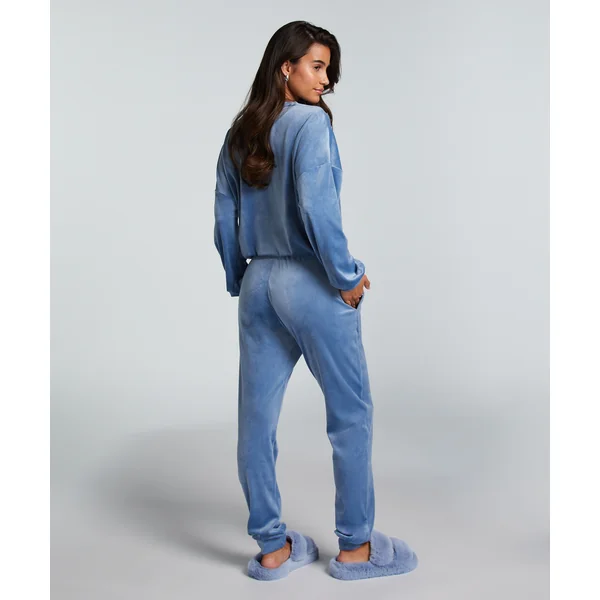 Tall Pantalon de jogging Velours - Bleu