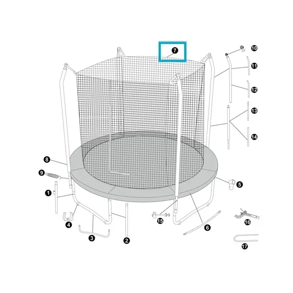 Tapis avec filet de sécurité - Xtreme Air - 3,05 x 2,55 m