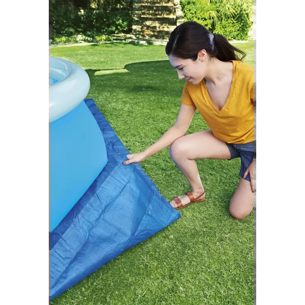 Tapis de sol carré 274 x 274 cm pour piscine hors-sol 244 x 244 cm