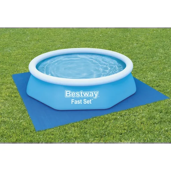 Tapis de sol carré 274 x 274 cm pour piscine hors-sol 244 x 244 cm