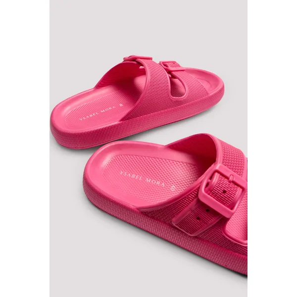 Tongs de plage avec boucles antidérapantes extra confort fuchsia