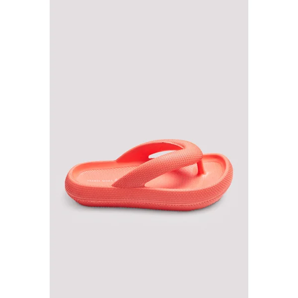 Tongs de plage légères et antidérapantes, confort supplémentaire, corail