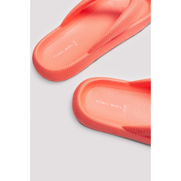 Tongs de plage légères et antidérapantes, confort supplémentaire, corail