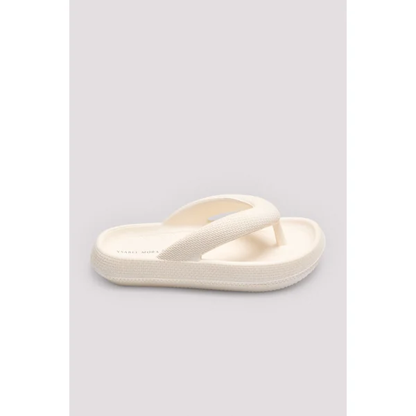 Tongs de plage légères et antidérapantes, très confortables, ivoire