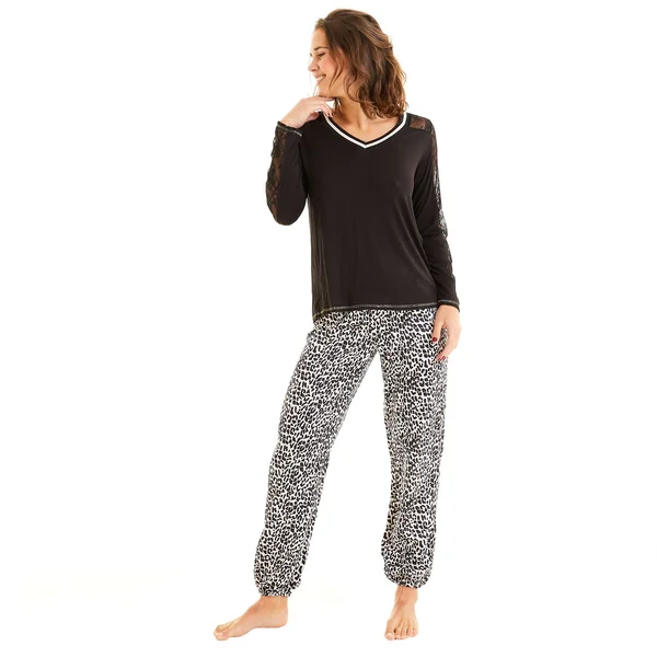 Top de pyjama noir Annapurna