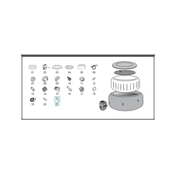 Transformateur pour Ruban led de Lay Z Spa gonflable - EU