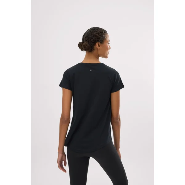T-shirt basique en coton noir style sport