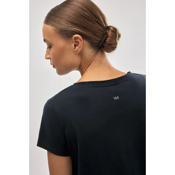 T-shirt basique en coton noir style sport