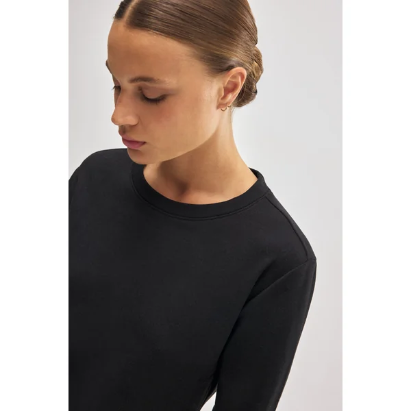T-shirt de sport thermique doublé polaire noir