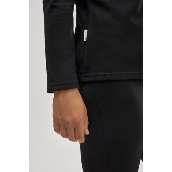 T-shirt de sport thermique doublé polaire noir