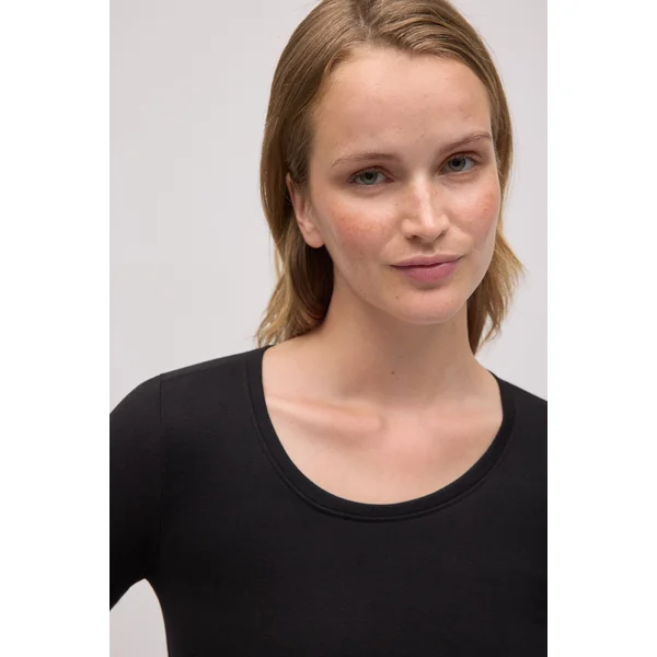 T-shirt thermique col rond extra chaud noir