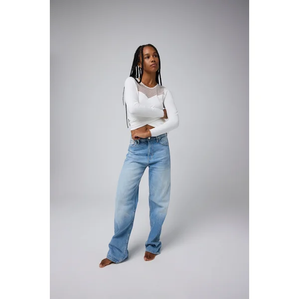 T-shirt thermique manches longues en plumeti ivoire