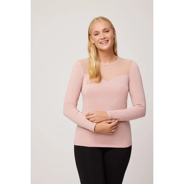 T-shirt thermique manches longues plumeti rose clair