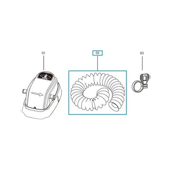 Tuyau de raccordement 1 m pour réchauffage de piscine Flowclear - raccord 32 mm