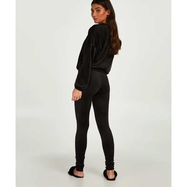 Velour leggings - Noir