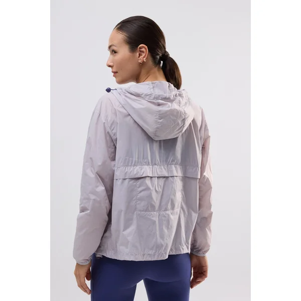 Veste de sport pliable à capuche réglable gris