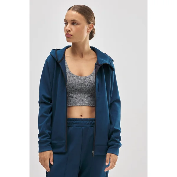 Veste de sport à capuche bleue