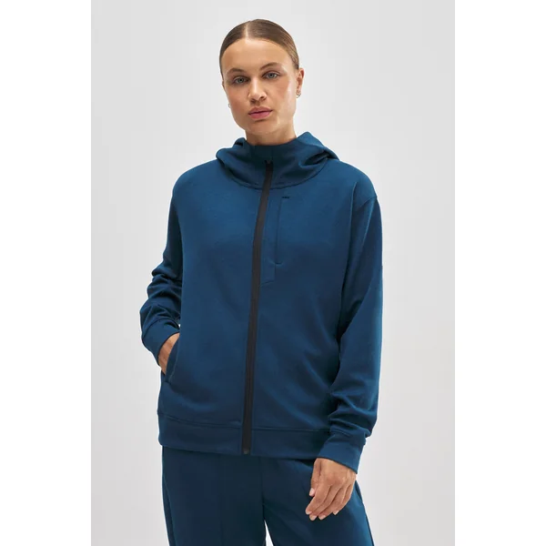 Veste de sport à capuche bleue