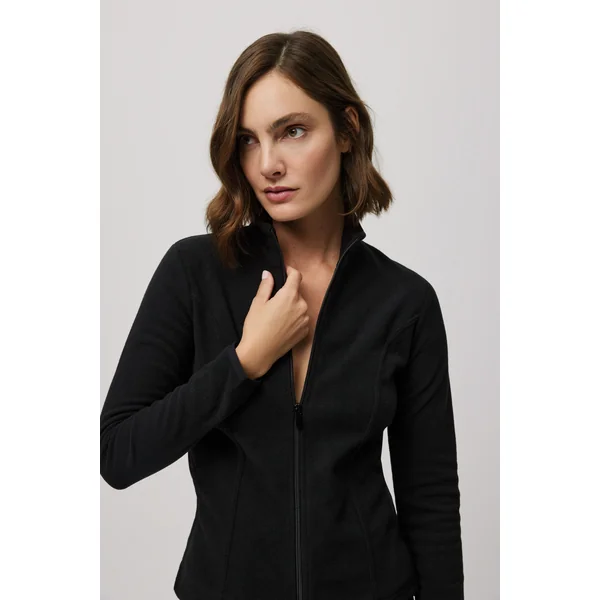 Veste polaire noire pour femme