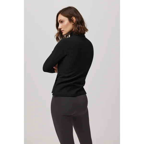 Veste polaire noire pour femme