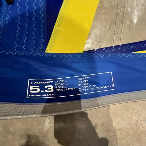 Voile windsurf GUNSAILS Target 5.3 Occasion C