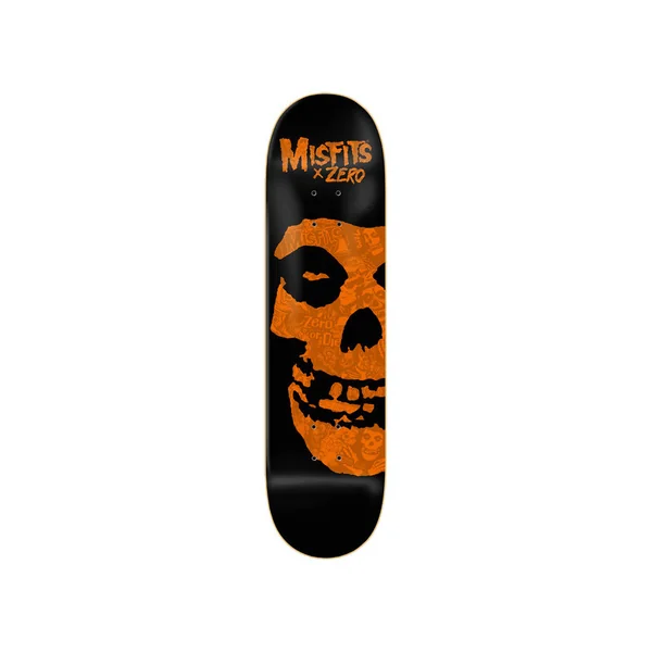 ZERO DECK MISFITS SKULL COLLAGE ORANGE R7 8.5 X 32.3 WB 14.5