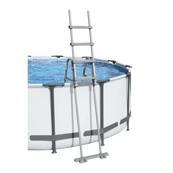 Échelle sécurisée pour piscine hors-sol jusqu'à hauteur 122 cm - 2 x 4 marches